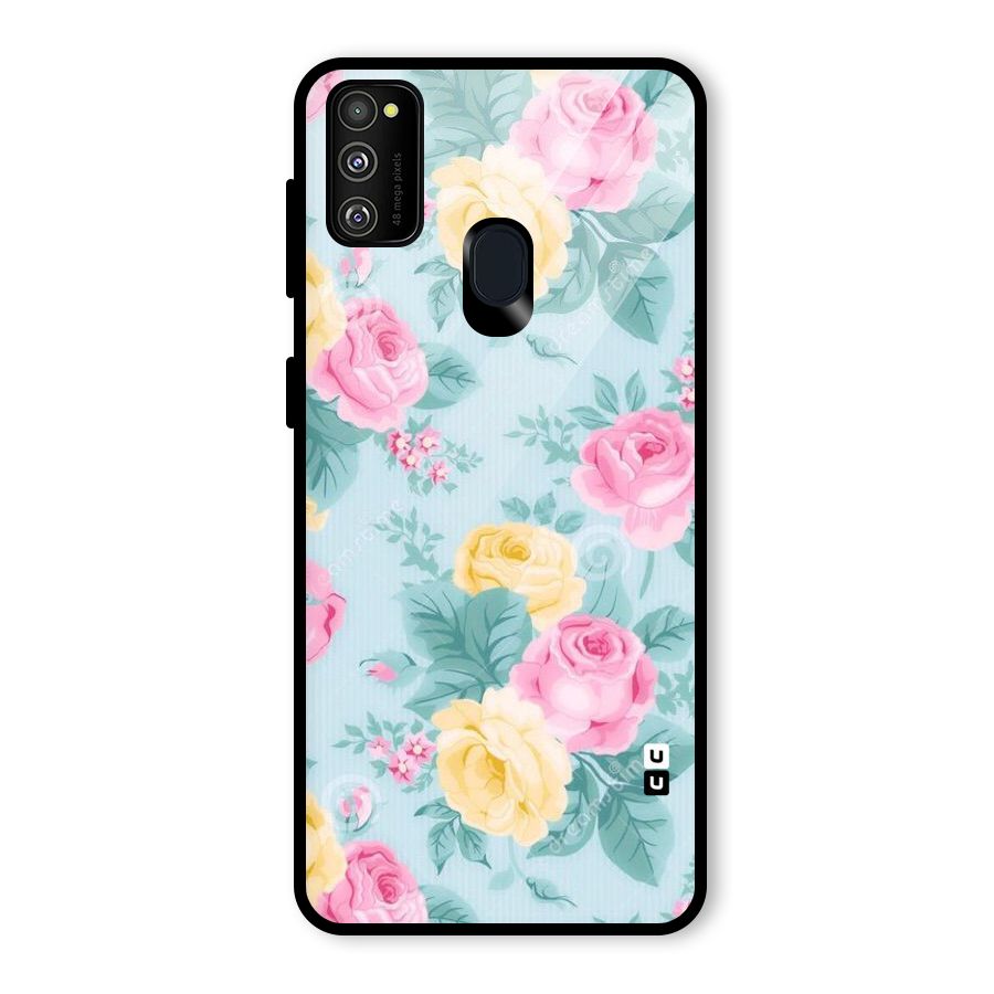 Vintage Pastels Glass Back Case for Galaxy M30s