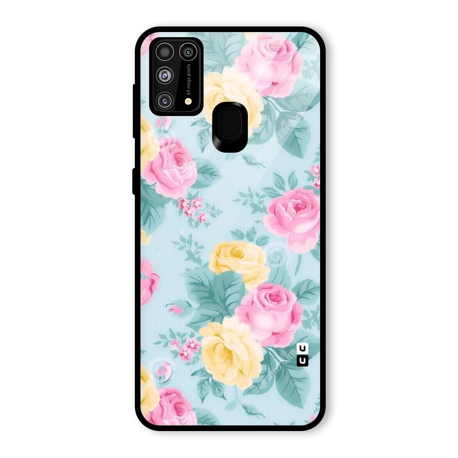Vintage Pastels Glass Back Case for Galaxy M31