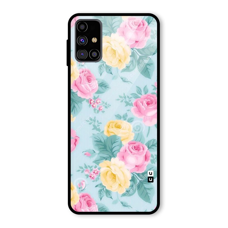 Vintage Pastels Glass Back Case for Galaxy M31s