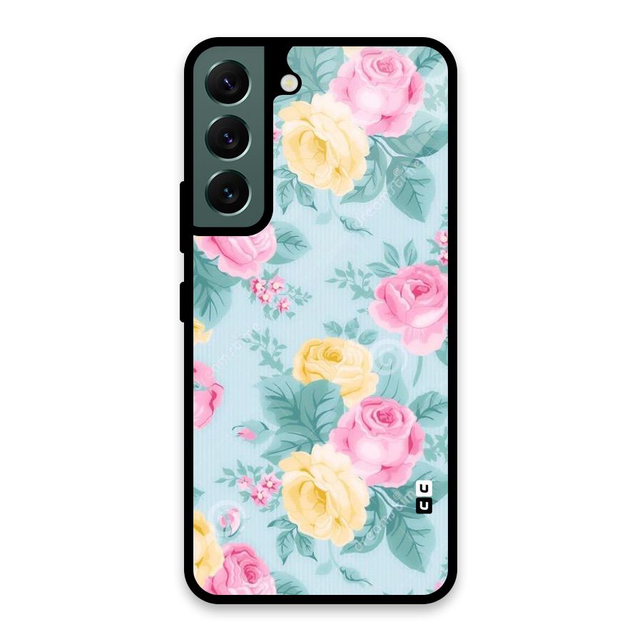 Vintage Pastels Glass Back Case for Galaxy S22 5G