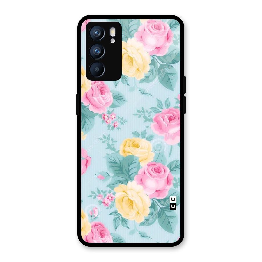 Vintage Pastels Glass Back Case for Oppo Reno6 5G