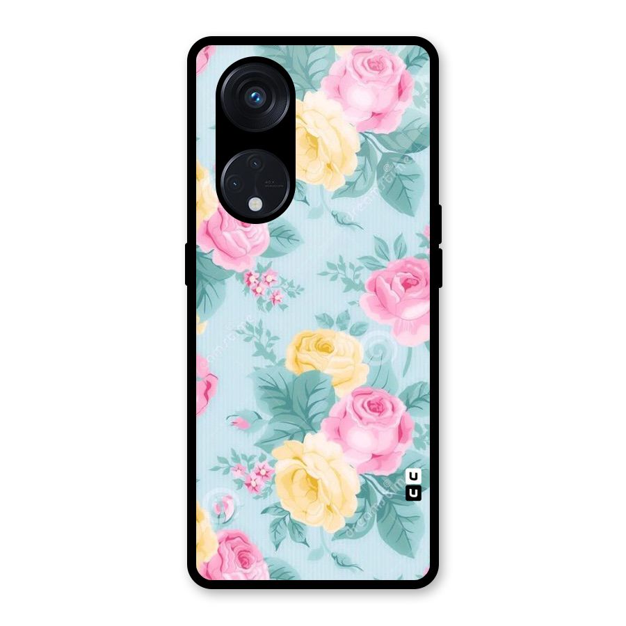 Vintage Pastels Glass Back Case for Reno8 T 5G
