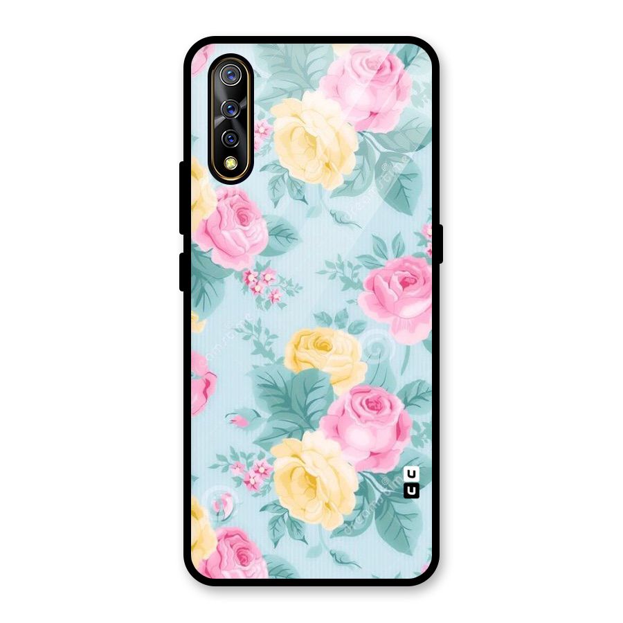 Vintage Pastels Glass Back Case for Vivo S1
