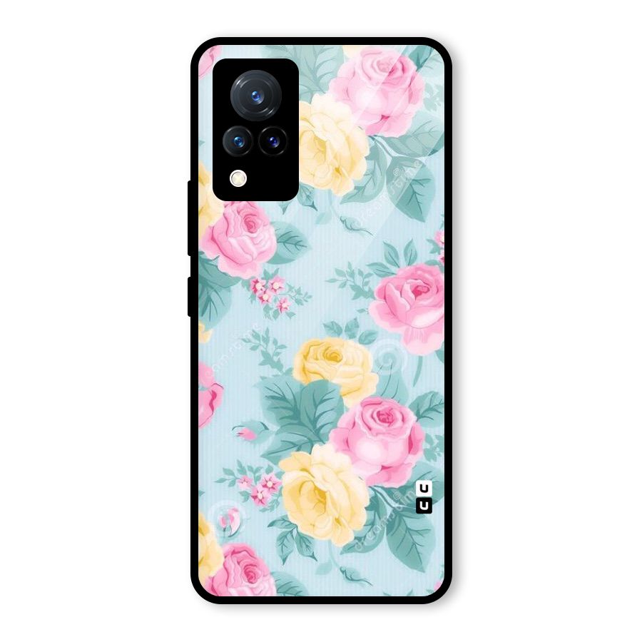Vintage Pastels Glass Back Case for Vivo V21 5G