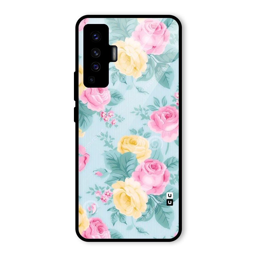 Vintage Pastels Glass Back Case for Vivo X50
