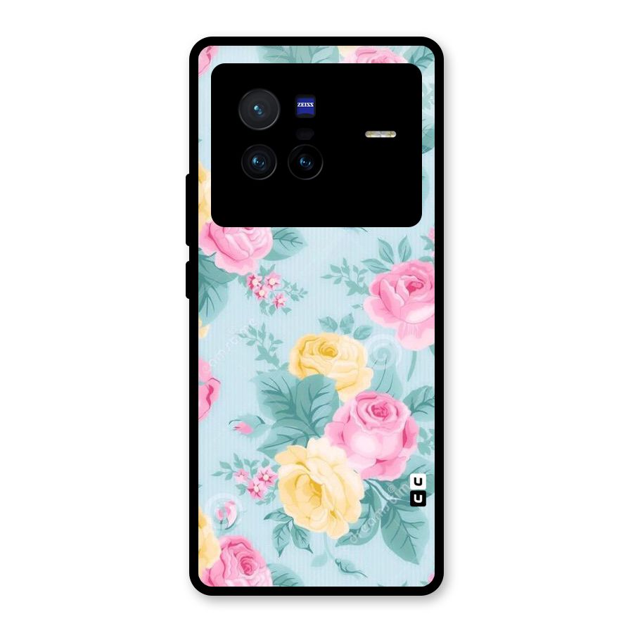 Vintage Pastels Glass Back Case for Vivo X80