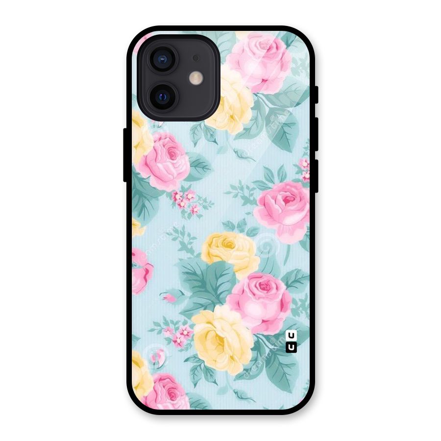 Vintage Pastels Glass Back Case for iPhone 12