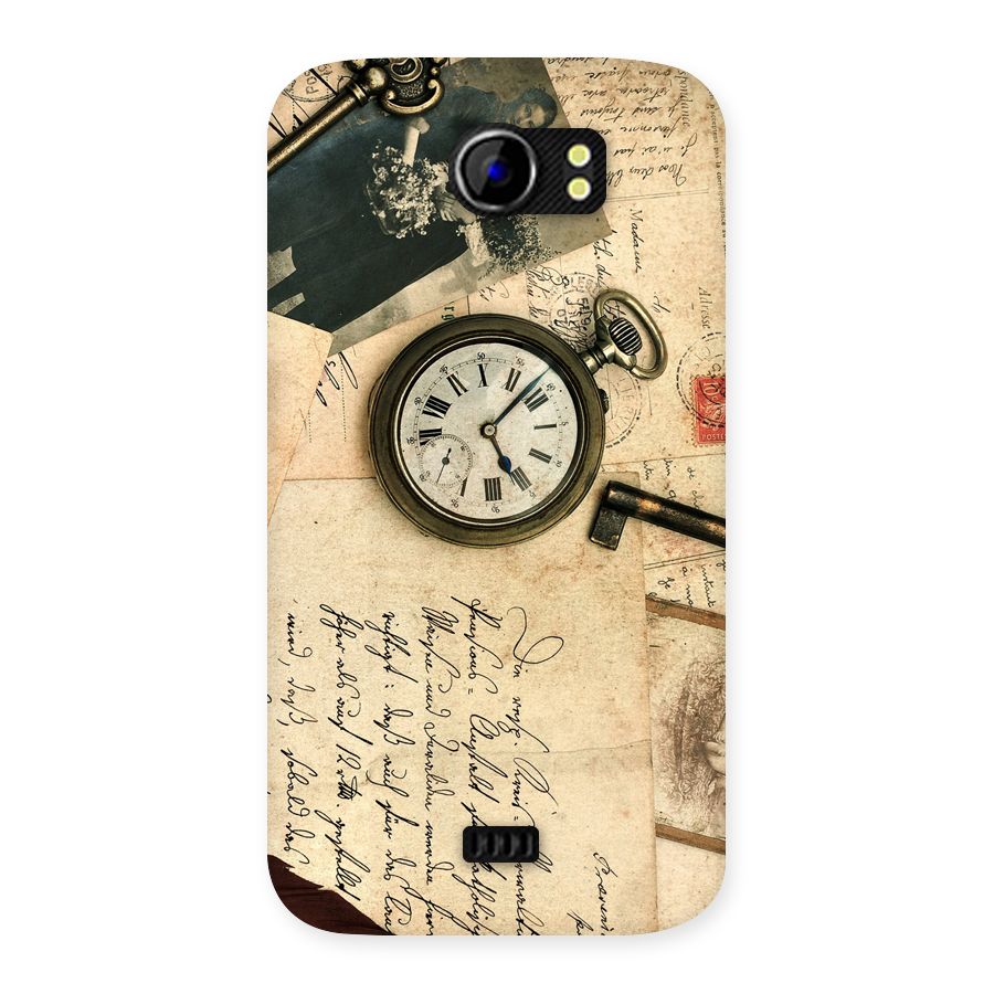 Vintage Post Cards Back Case for Micromax Canvas 2 A110