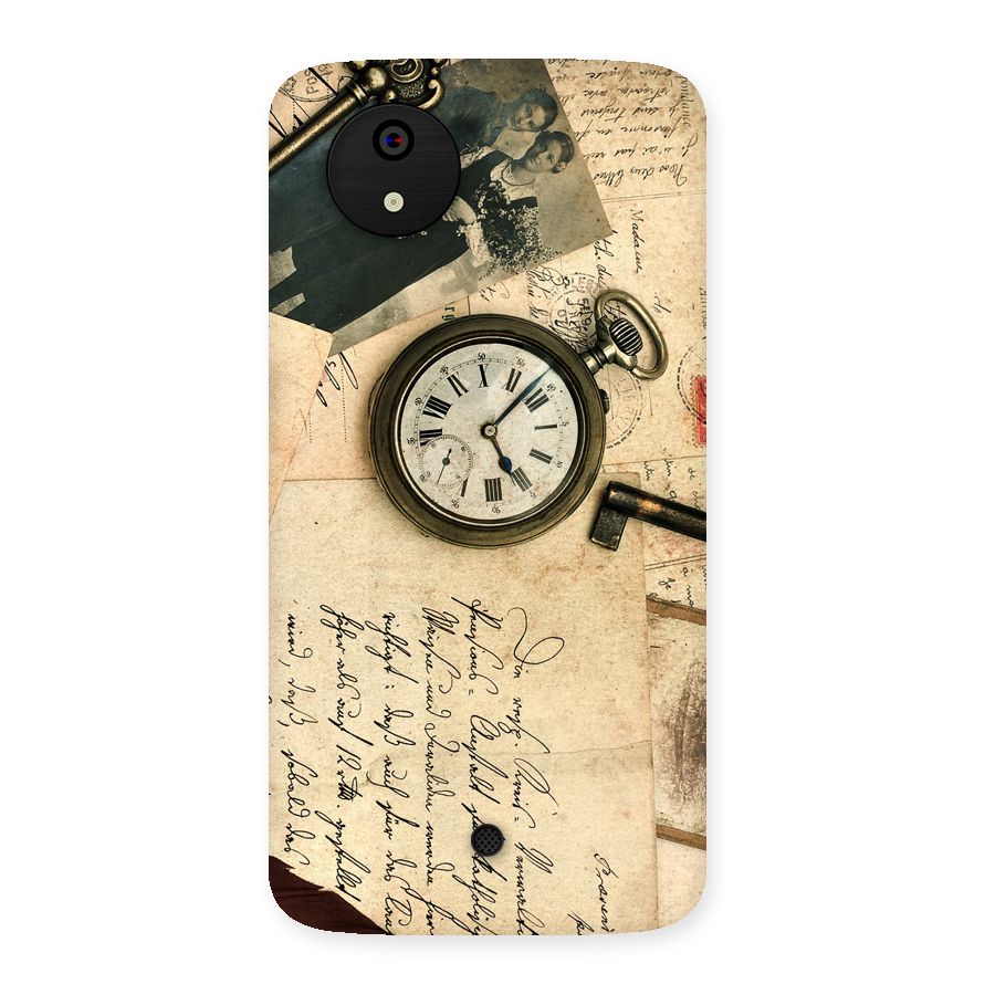 Vintage Post Cards Back Case for Micromax Canvas A1