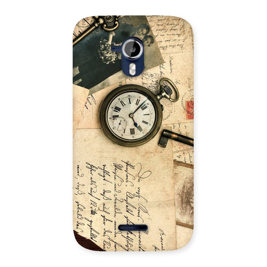 Vintage Post Cards Back Case for Micromax Canvas Magnus A117