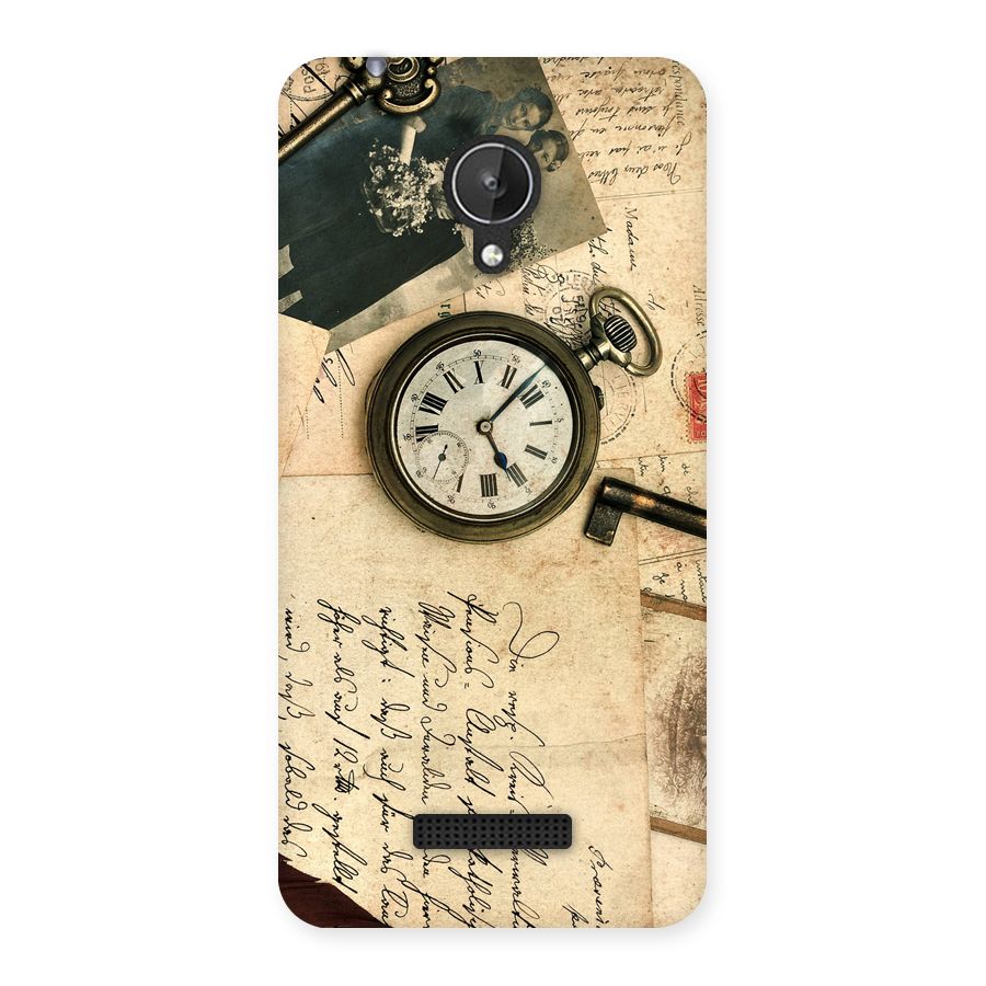 Vintage Post Cards Back Case for Micromax Canvas Spark Q380