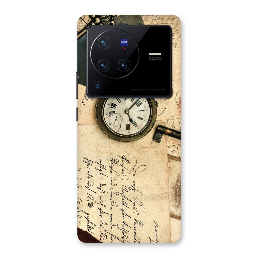 Vintage Post Cards Back Case for Vivo X80 Pro