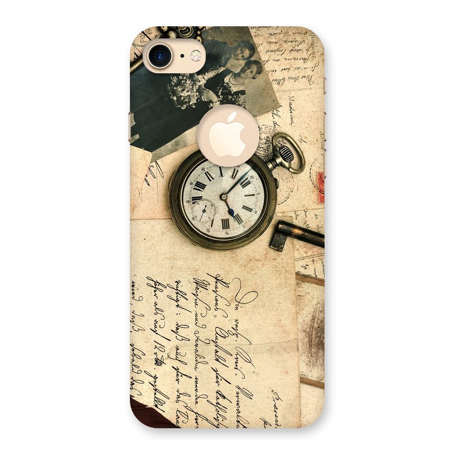 Vintage Post Cards Back Case for iPhone 7 Logo Cut