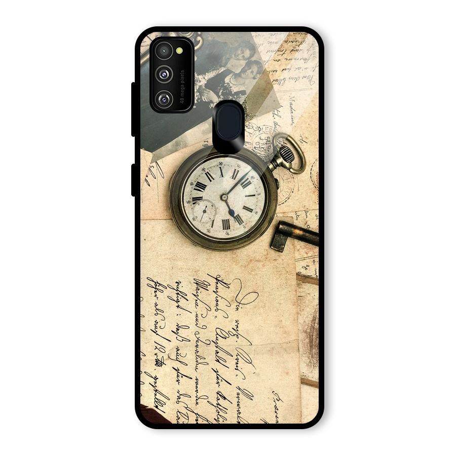 Vintage Post Cards Glass Back Case for Galaxy M30s