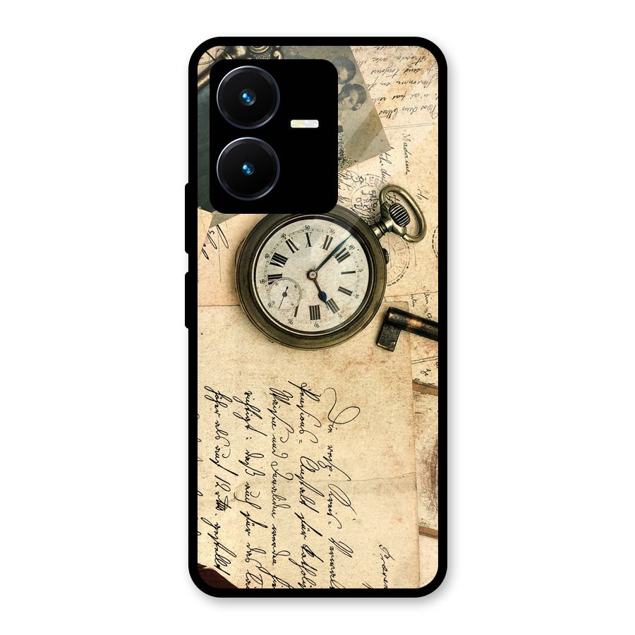 Vintage Post Cards Glass Back Case for Vivo Y22