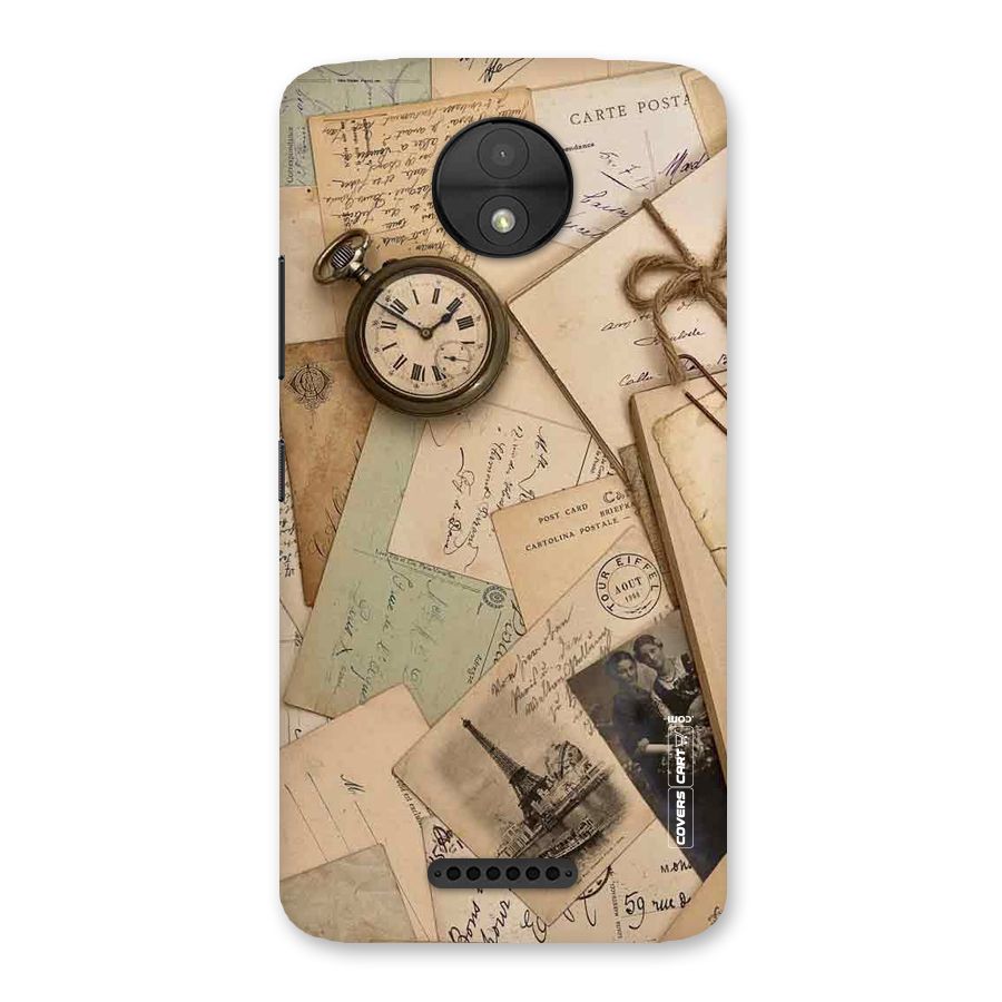 Vintage Postcards Back Case for Moto C