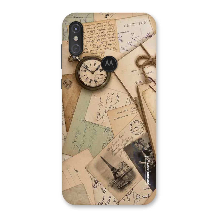 Vintage Postcards Back Case for Motorola One Power