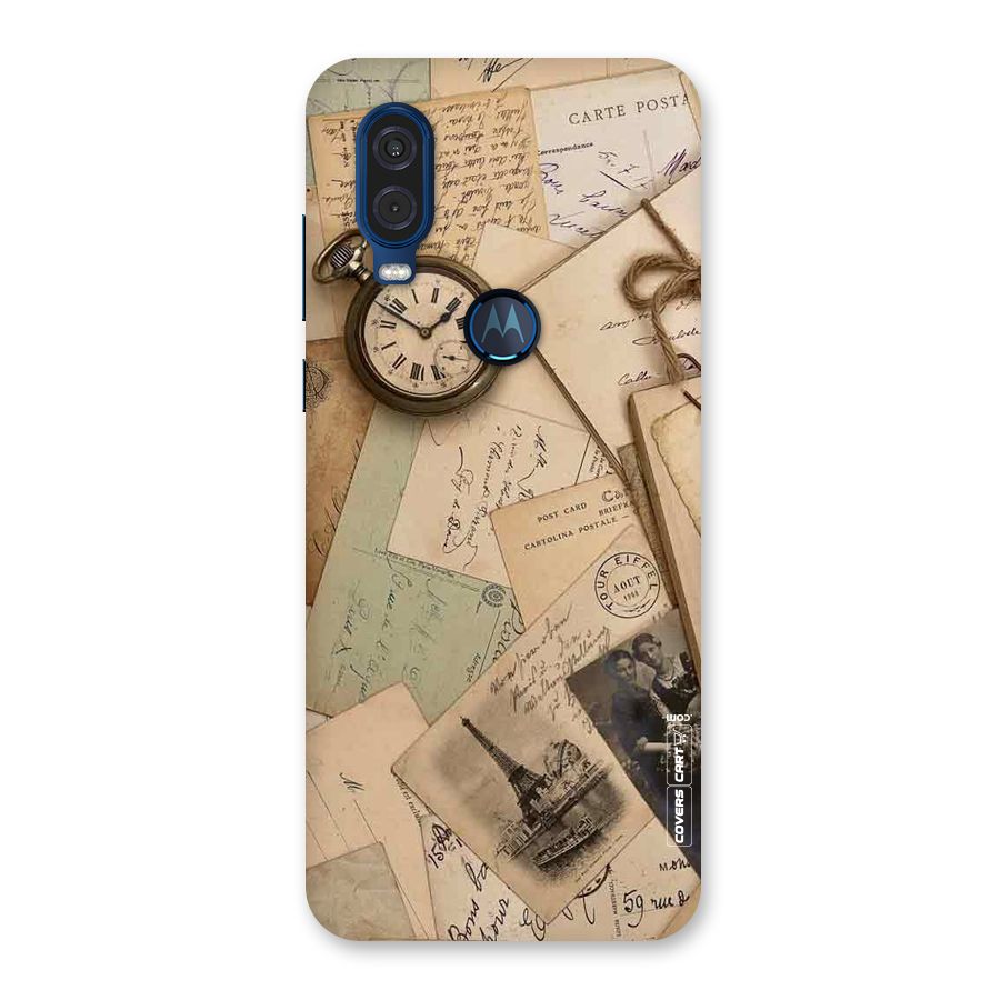 Vintage Postcards Back Case for Motorola One Vision