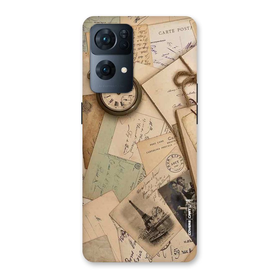 Vintage Postcards Back Case for Oppo Reno7 Pro 5G