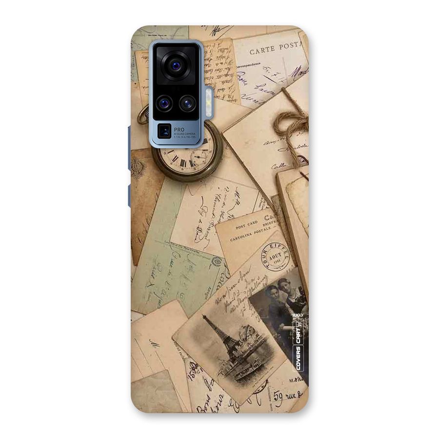 Vintage Postcards Back Case for Vivo X50 Pro