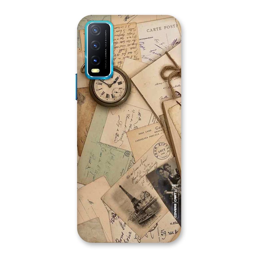 Vintage Postcards Back Case for Vivo Y20A