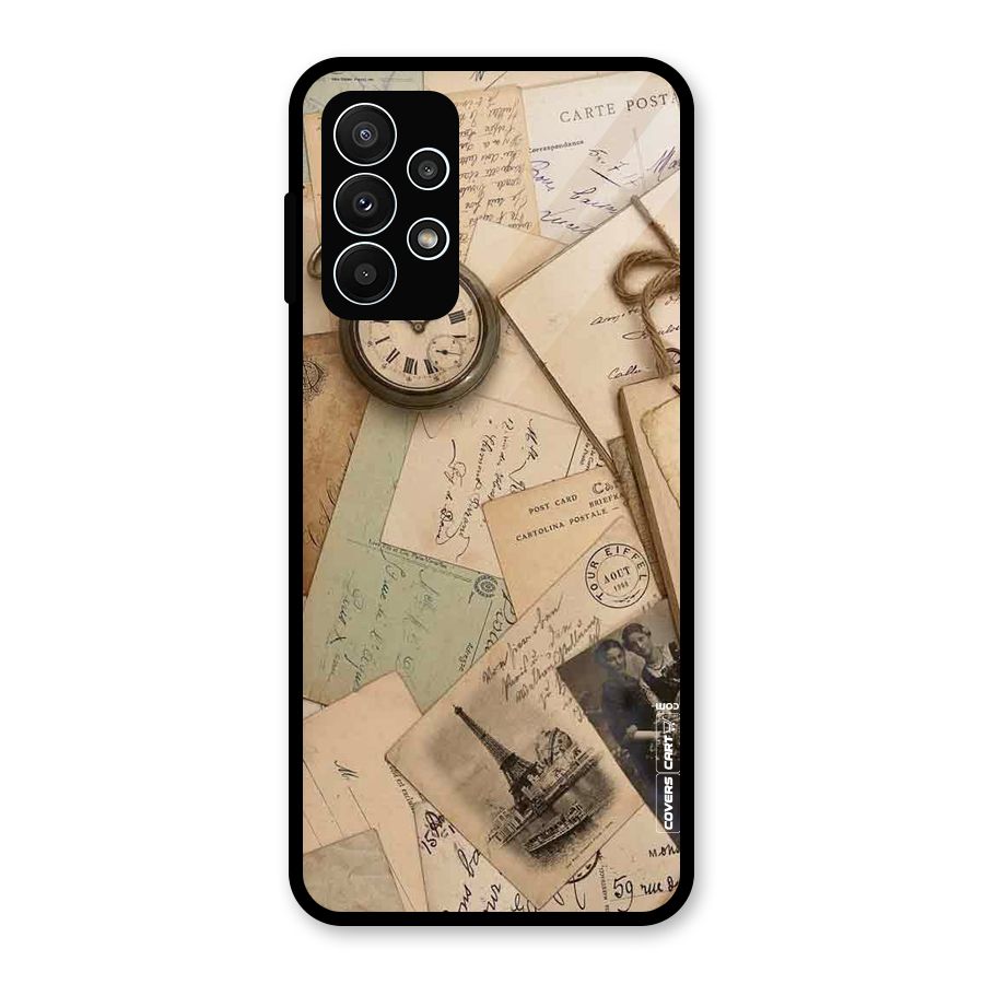 Vintage Postcards Glass Back Case for Galaxy A23