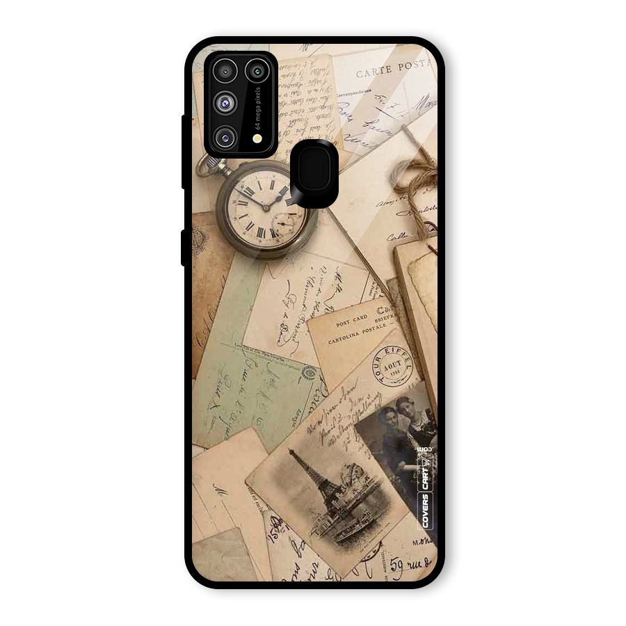 Vintage Postcards Glass Back Case for Galaxy F41