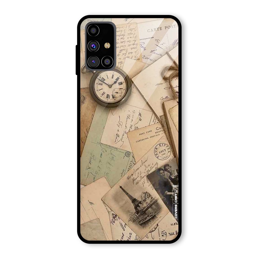 Vintage Postcards Glass Back Case for Galaxy M31s
