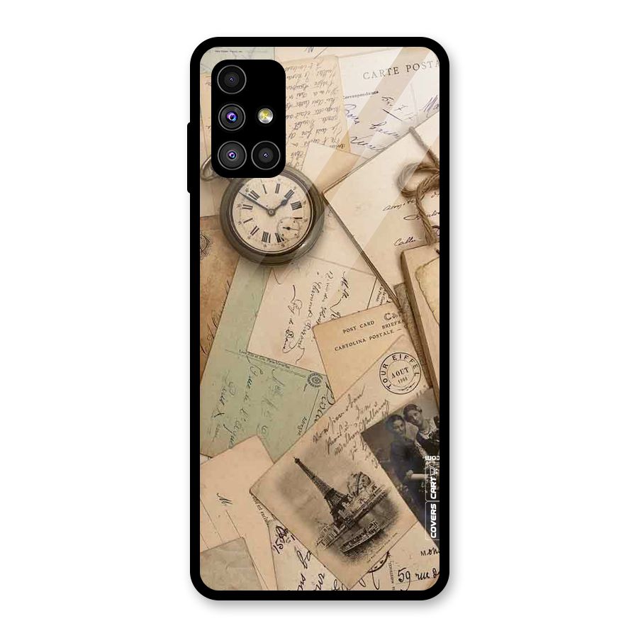 Vintage Postcards Glass Back Case for Galaxy M51