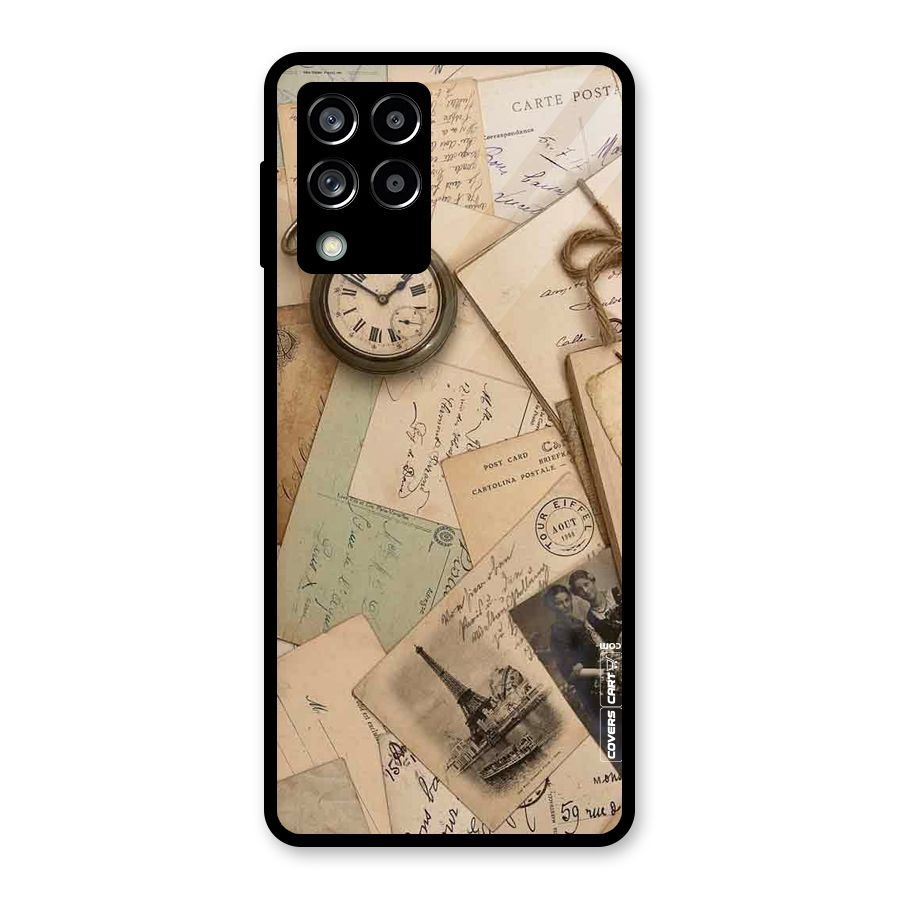 Vintage Postcards Glass Back Case for Galaxy M53 5G