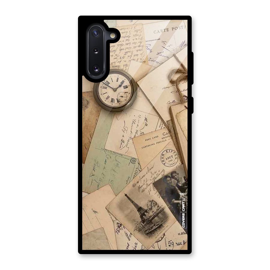 Vintage Postcards Glass Back Case for Galaxy Note 10