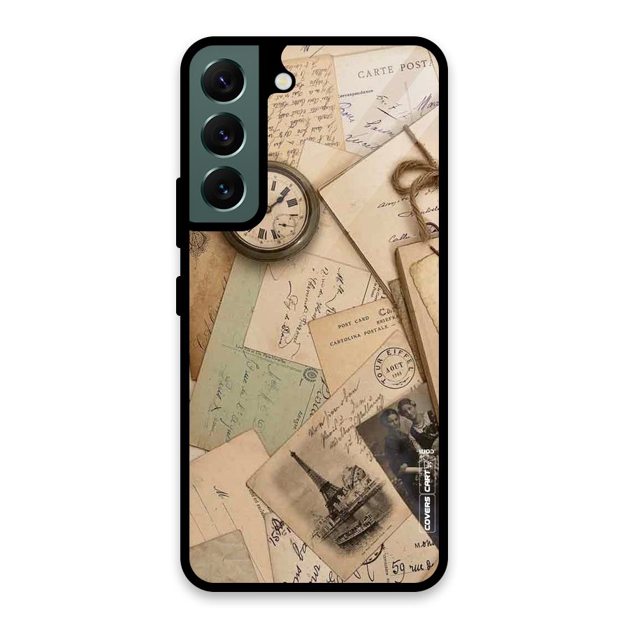 Vintage Postcards Glass Back Case for Galaxy S22 5G