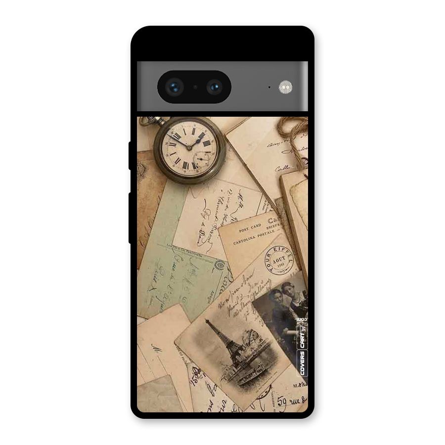 Vintage Postcards Glass Back Case for Google Pixel 7