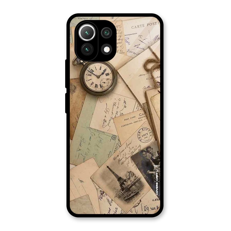 Vintage Postcards Glass Back Case for Mi 11 Lite NE 5G