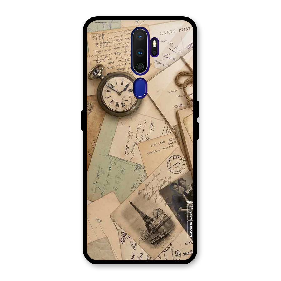 Vintage Postcards Glass Back Case for Oppo A9 (2020)