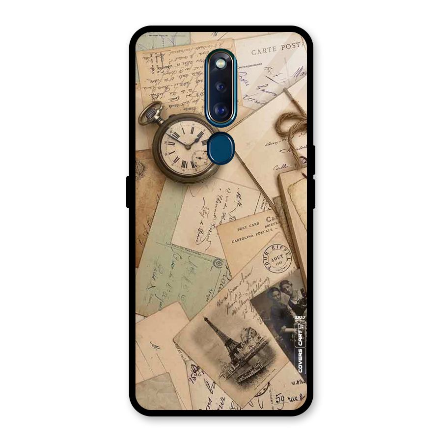 Vintage Postcards Glass Back Case for Oppo F11 Pro
