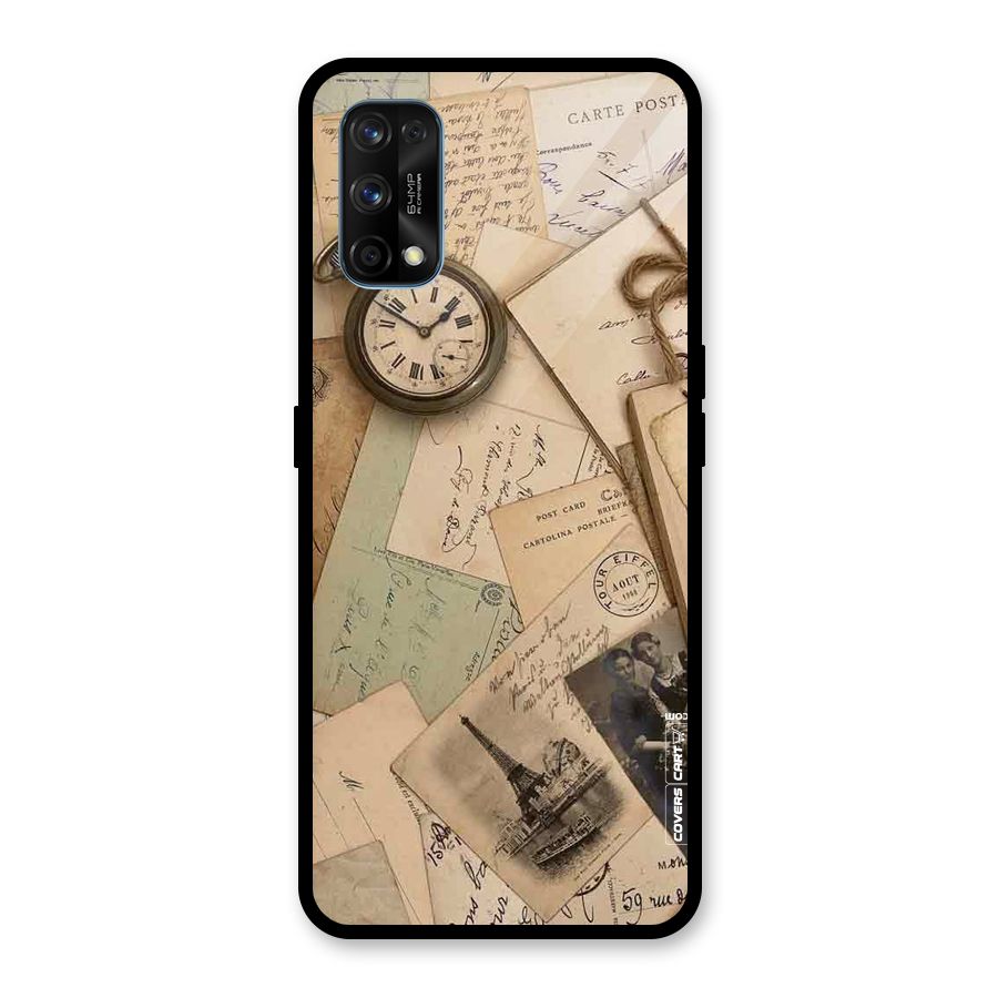 Vintage Postcards Glass Back Case for Realme 7 Pro