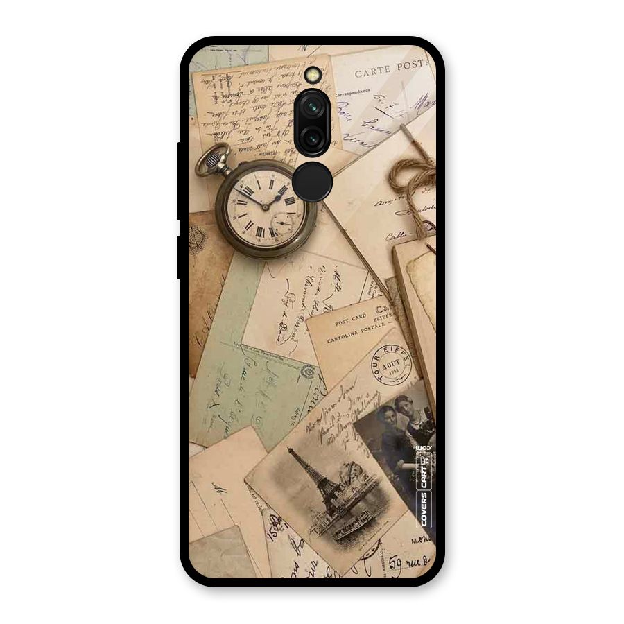 Vintage Postcards Glass Back Case for Redmi 8