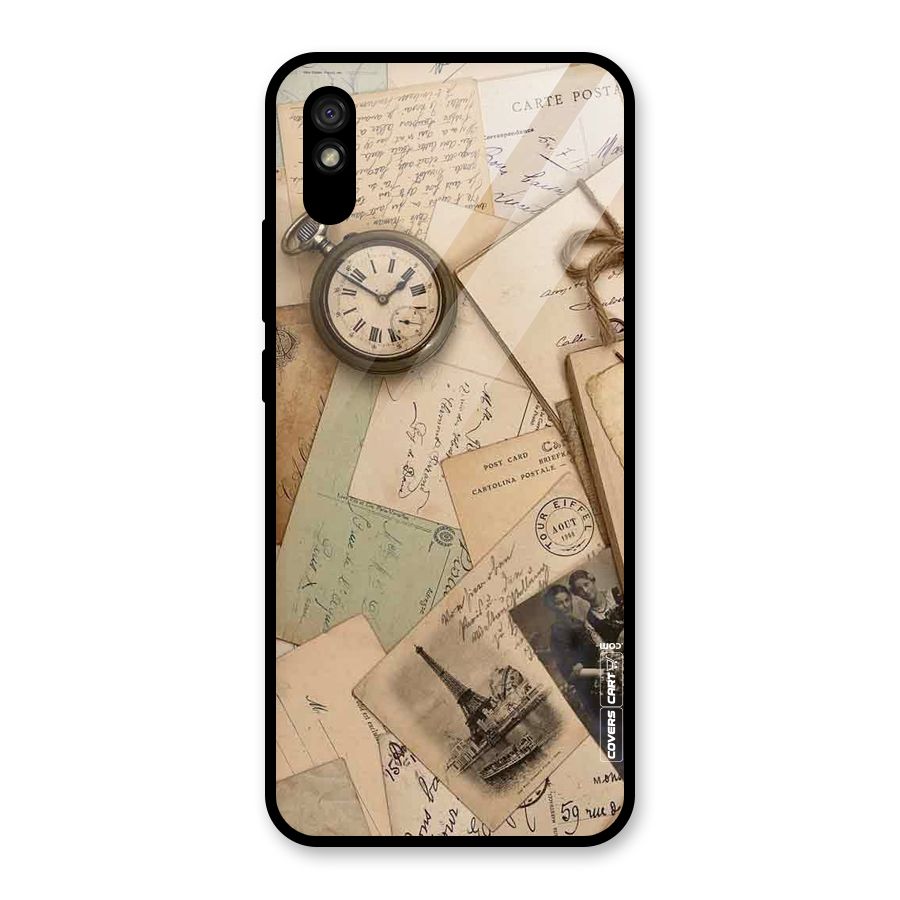 Vintage Postcards Glass Back Case for Redmi 9i