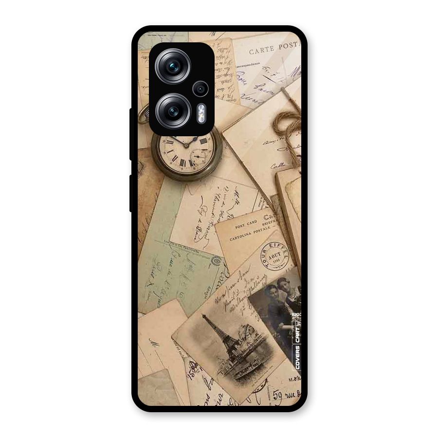 Vintage Postcards Glass Back Case for Redmi K50i