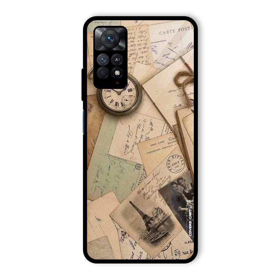 Vintage Postcards Glass Back Case for Redmi Note 11 Pro Plus 5G