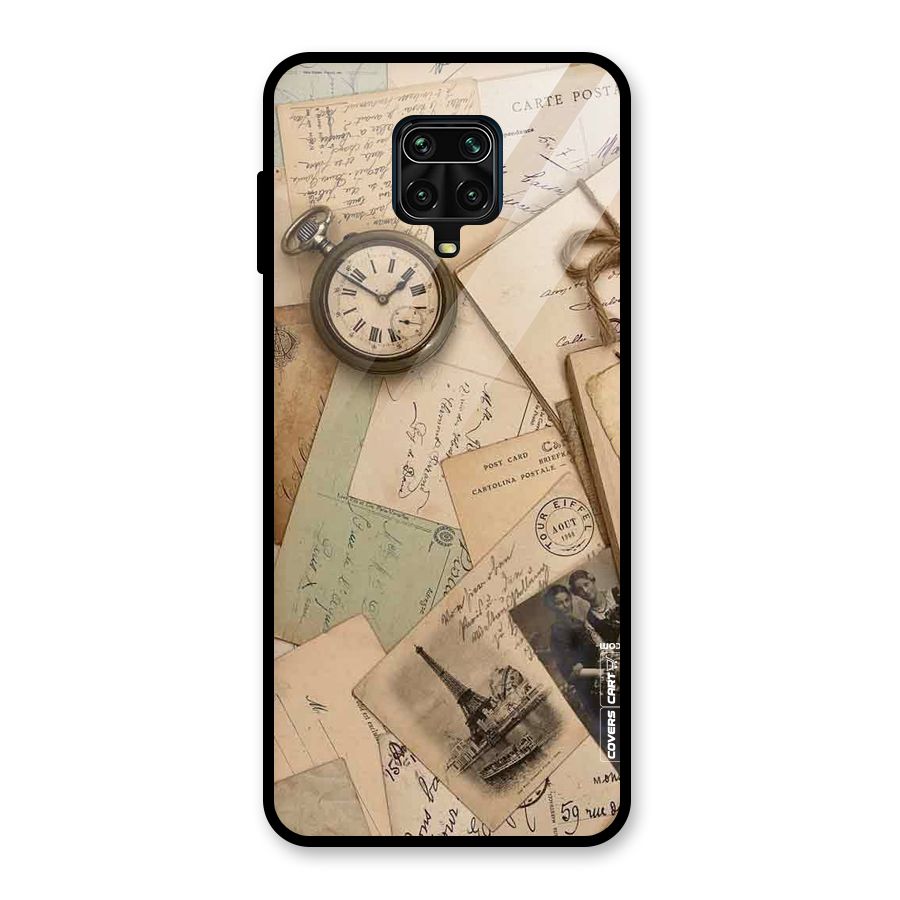 Vintage Postcards Glass Back Case for Redmi Note 9 Pro Max