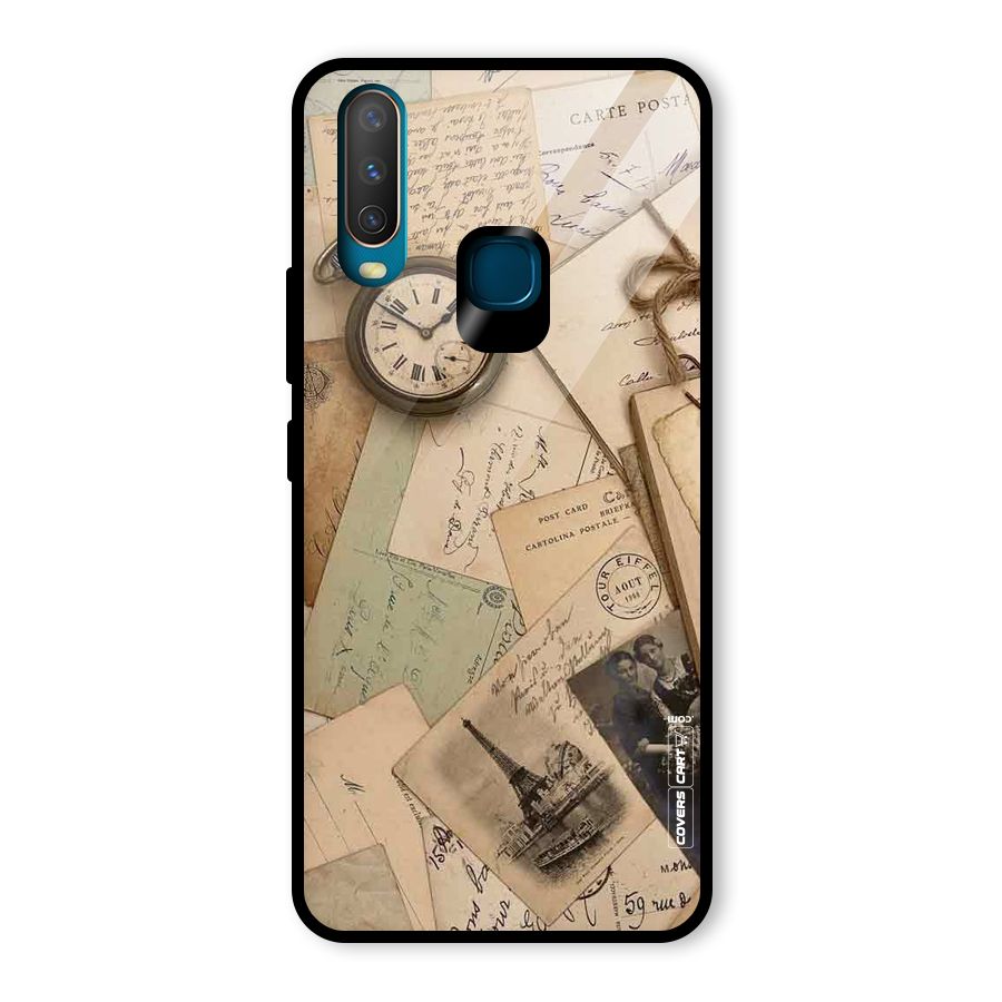 Vintage Postcards Glass Back Case for Vivo Y15