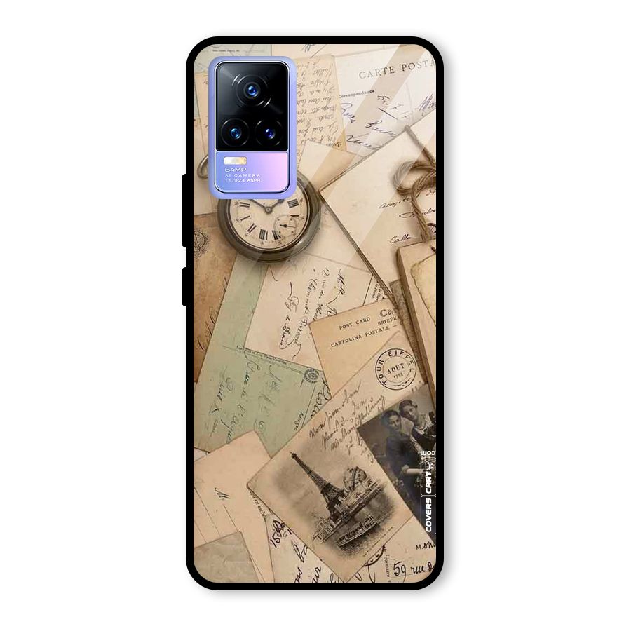 Vintage Postcards Glass Back Case for Vivo Y73