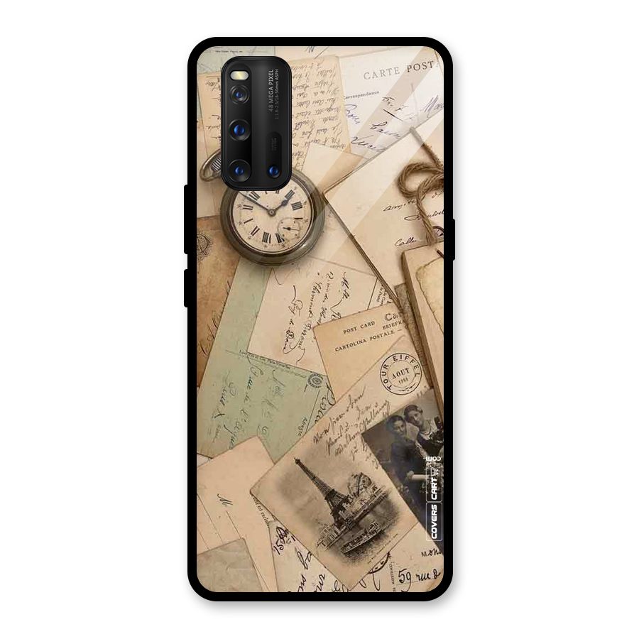 Vintage Postcards Glass Back Case for Vivo iQOO 3