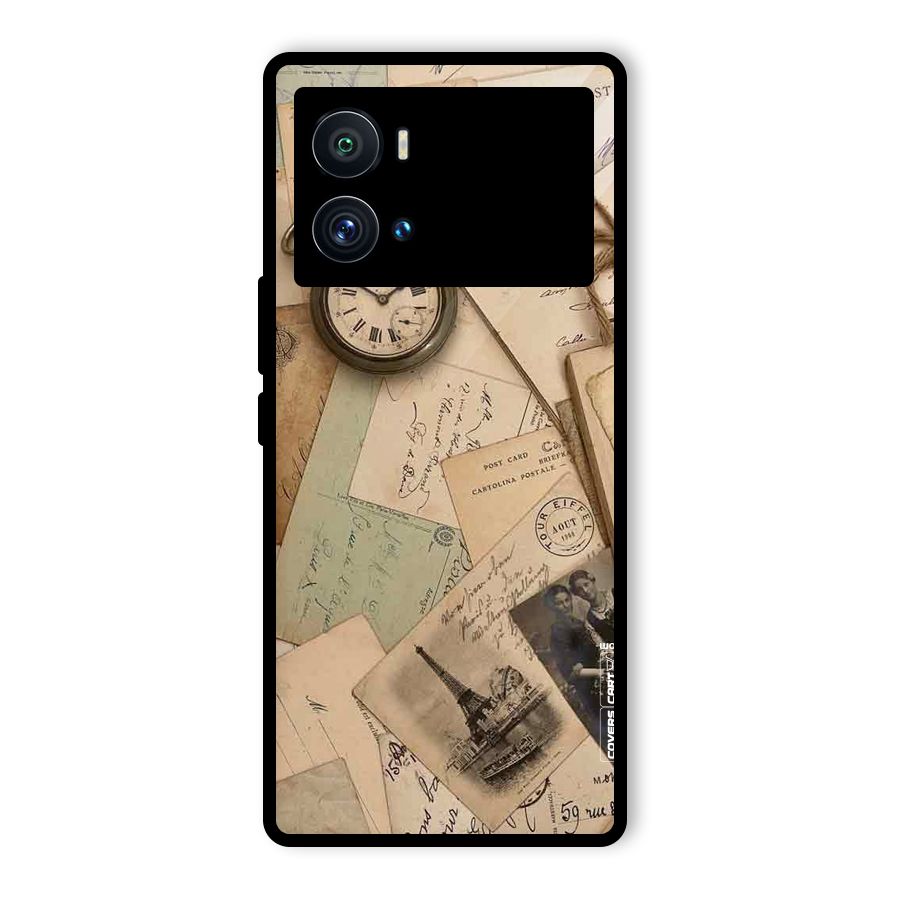 Vintage Postcards Glass Back Case for Vivo iQOO 9 Pro