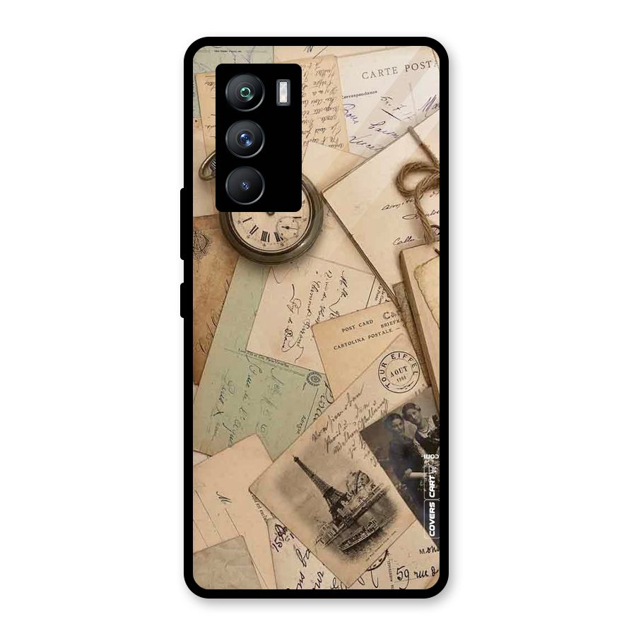 Vintage Postcards Glass Back Case for Vivo iQOO 9 SE