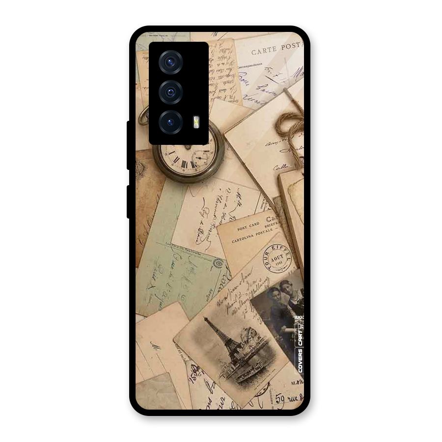 Vintage Postcards Glass Back Case for Vivo iQOO Z5