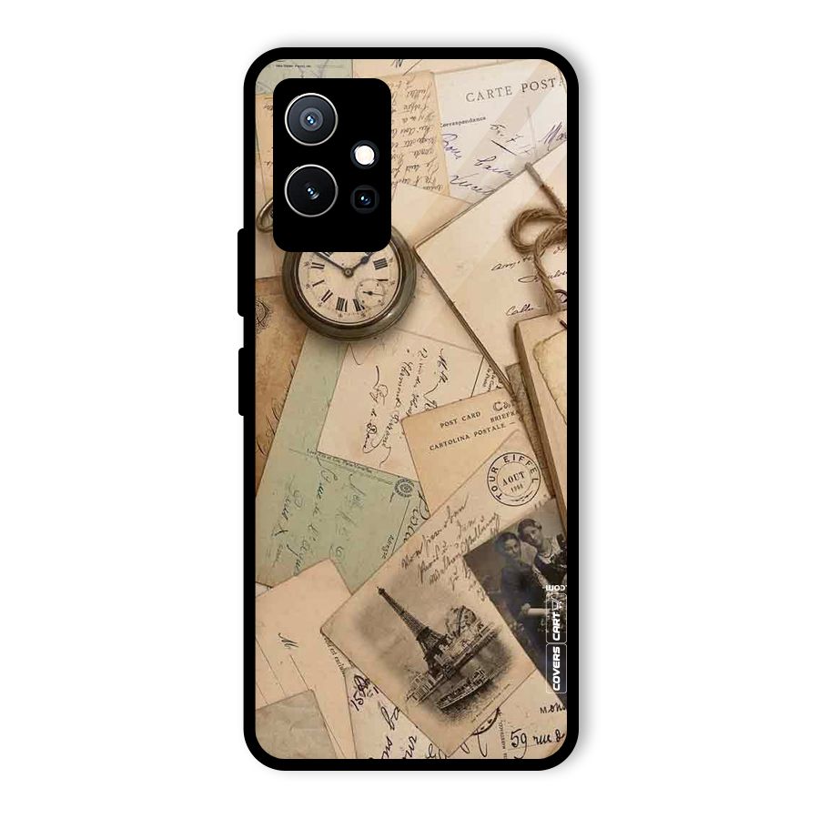 Vintage Postcards Glass Back Case for Vivo iQOO Z6