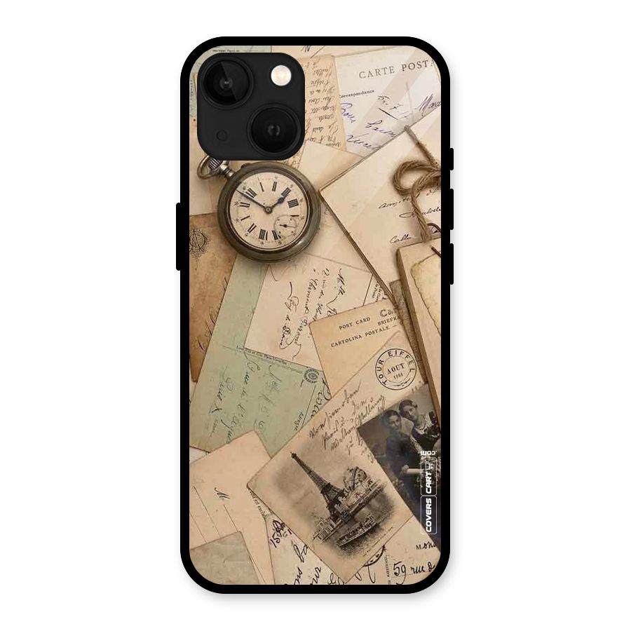 Vintage Postcards Glass Back Case for iPhone 13
